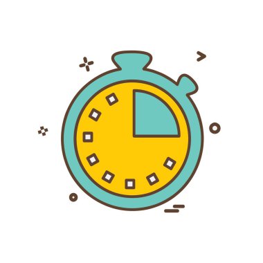 saat düz ikon vektör illüstrasyonu 