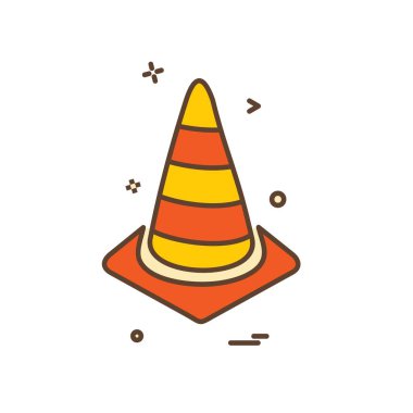 Koni simgesi tasarım, vektör çizim