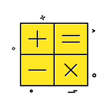 hesap makinesi matematik simge vektör tasarımı