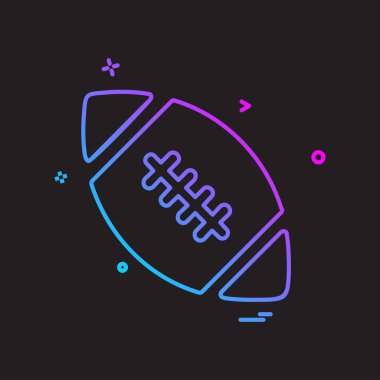 Rugby simgesi tasarım vektörü