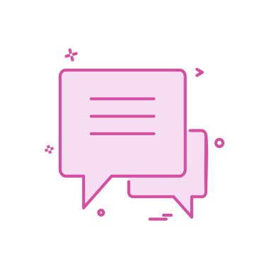 İleti simgesi tasarım vektörü