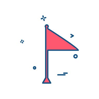 Bayrak simgesi tasarım vektörü