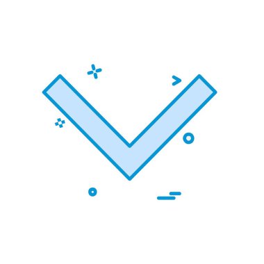 Aşağı ok simgesi tasarım vektörü