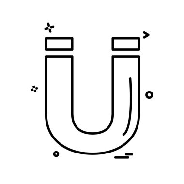 Magnet simge tasarım vektörü