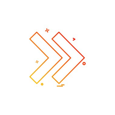 Ok simgesi tasarım vektörü