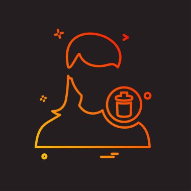 Avatar kadın simge tasarım vektörü