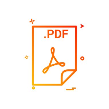 pdf application download file files format icon vector design clipart