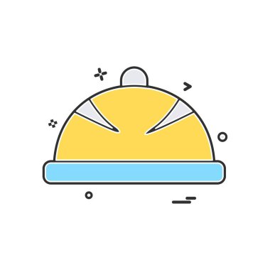 kask simgesi vektör tasarımı