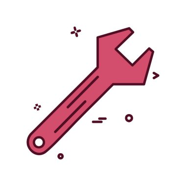 Çalışma araçlar simgesi tasarım, renkli vektör çizim 