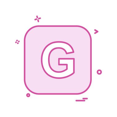 İngilizce alfabe simge tasarlamak vektör 