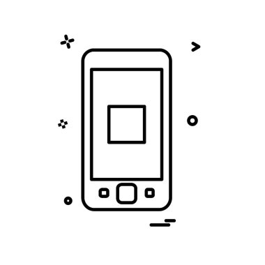 Akıllı Telefon Simgesi Tasarım Vektörü
