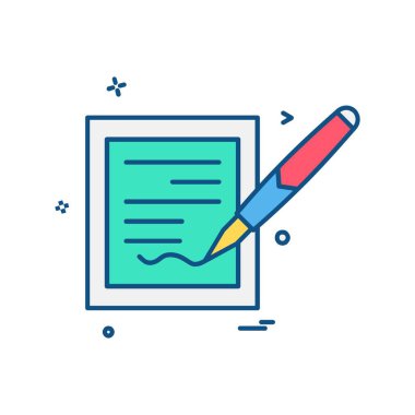 Belge simgesi tasarım vektörü