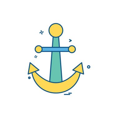 Çapa simgesi tasarım vektörü 