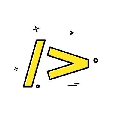 Kod simgesi tasarım vektörü