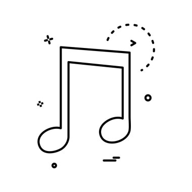 Müzik simge tasarlamak vektör
