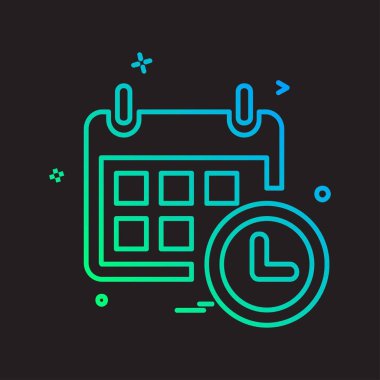 Takvim simgesi tasarım vektörü 