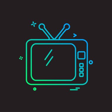 TV simgesi tasarım vektörü