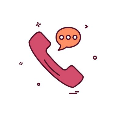 Telefon simgesi tasarım vektörü