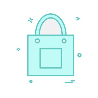 Alışveriş çantası simgesi tasarım vektörü