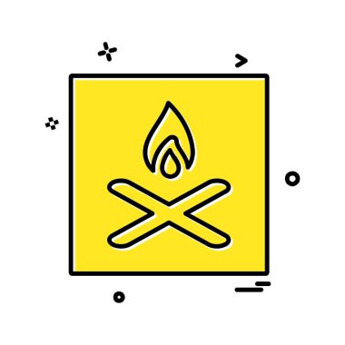 Simge tasarım vektörünü ateşle