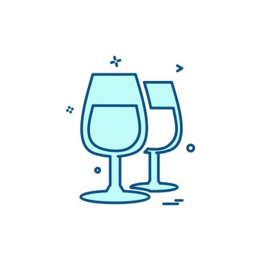 Sevgililer günü simgesi tasarım, renkli vektör çizim