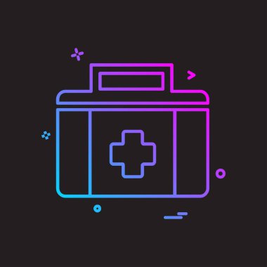 Tıbbi simge tasarım, renkli vektör çizim