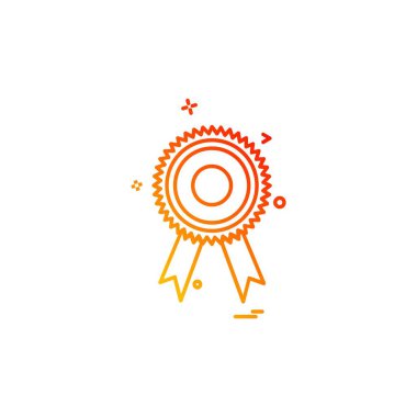 Rozet simgesi tasarım vektörü