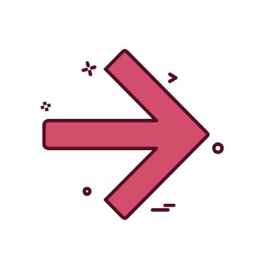 Sağ ok simge tasarlamak vektör