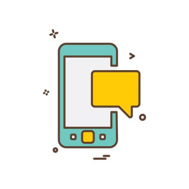 Mobil simge tasarım vektörü