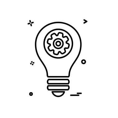 Ampul simgesi tasarım, renkli vektör çizim