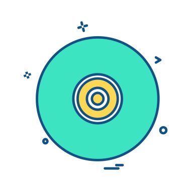 Daire simgesi tasarım, renkli vektör çizim