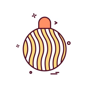 Noel top simge tasarlamak vektör