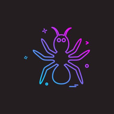 Böcekler simge tasarım vektörü 