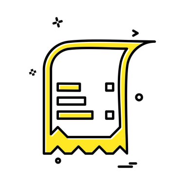 Belge simgesi tasarım vektörü 