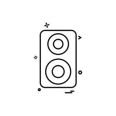 Hoparlör simgesi tasarım, renkli vektör çizim 