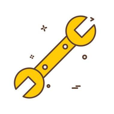 Donanım aracı simgesi tasarım, renkli vektör çizim 