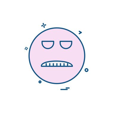 Emoji simgesi tasarım, renkli vektör çizim