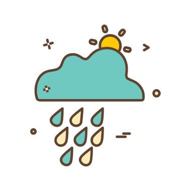 Weather simge vektör beyaz arka plan üzerinde