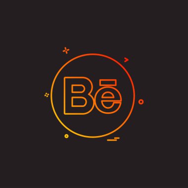 ağ ortamı sosyal behance simge vektör tasarımı