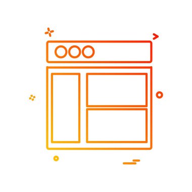 Web düzen simge tasarlamak vektör