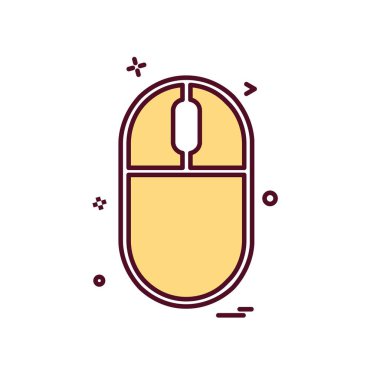 Bilgisayar fare düz simge vektör çizim 