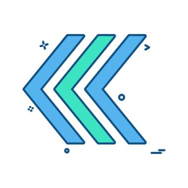 Sol simgesi tasarım, renkli vektör çizim