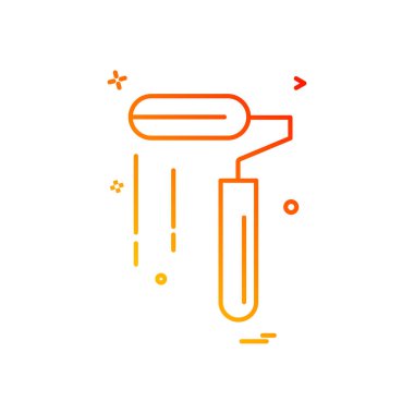 boya silindiri simge vektör tasarımı