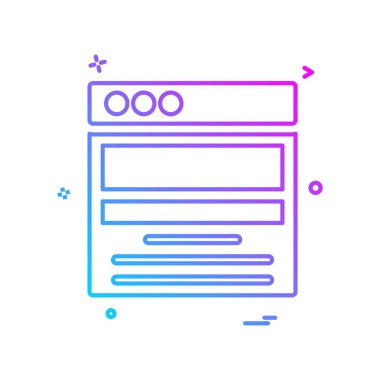 Web düzeni simge tasarım vektörü