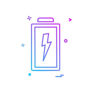 Batarya simgesi tasarım vektörü