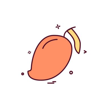 Meyve simgesi tasarım vektörü