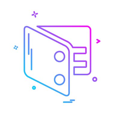 m-cüzdan simgesi tasarım, vektör çizim