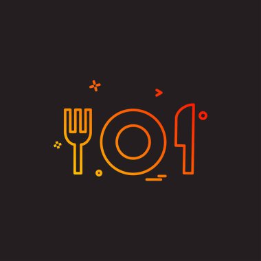 Gıda simgesi tasarım vektörü