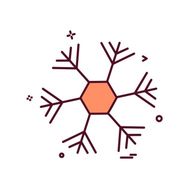 Beyaz arka plan üzerinde Snow flake simge vektör