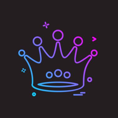 Taç simge tasarlamak vektör